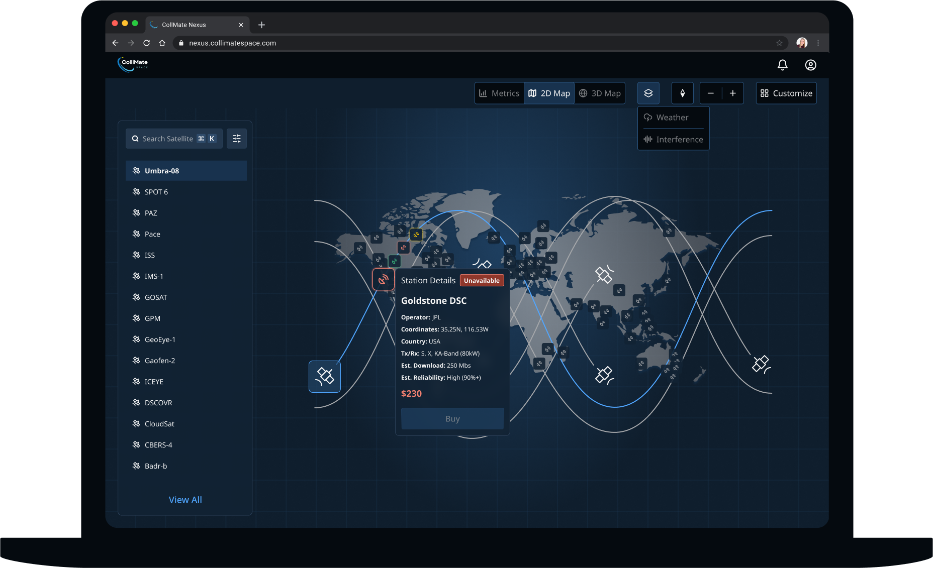 ColliMate Dashboard Mockup