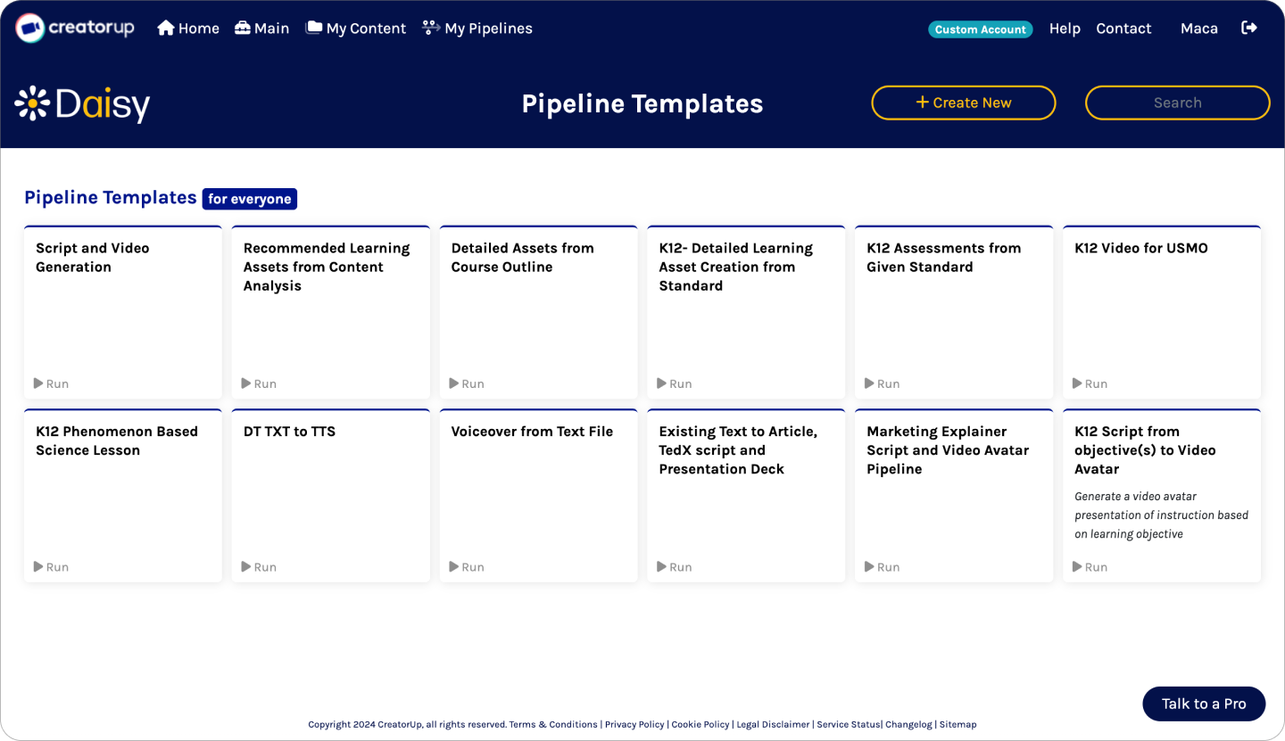 Existing Dashboard